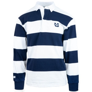 Barbarian u-state striped navy and white rugby long-sleeve polo